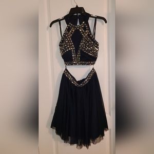 Homecoming Dress, Blondie Nites by Stacy Eklar, Size 5, Navy Blue
